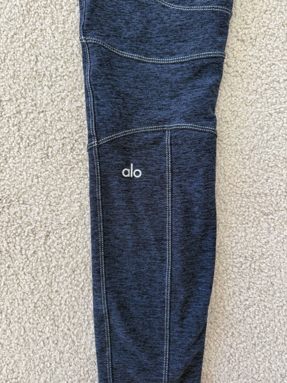ALO Yoga Navy Heather High-Waist Leggings - Picture 2 of 5
